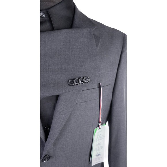 NWT Tommy Hilfiger 2-Pcs Suit Solid Gray Jacket Sz 38S Pants 36X34 Wool Blend - Picture 7 of 16